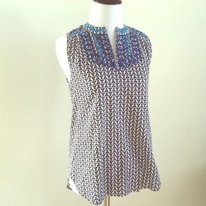 J. Crew embroidered boho prep tunic